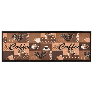 vidaXL Kitchen Carpet | Coffee Brown | Polyamide and Latex | 45 x 150 cm