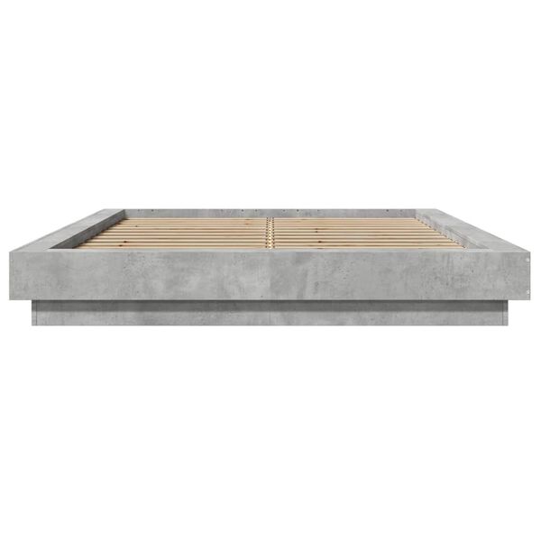 vidaXL Bed Frame without Mattress Concrete Grey 135x190 cm Double