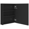 vidaXL LED Bathroom Mirror Cabinet Shining Black 50x14x60 cm