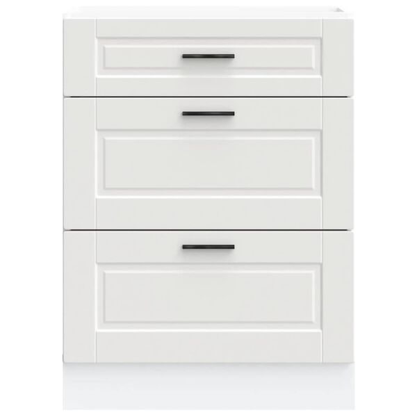 vidaXL Kitchen Base Cabinet Porto White Engineered Wood