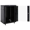 vidaXL Network Cabinet with Storage Black 60 x 60 x 80 cm Steel