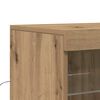 vidaXL LED Sideboard Brown 60.5 x 37 x 67 cm Engineered Wood