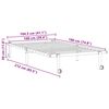 vidaXL Bed Frame without Mattress Foldable White 100x190 cm Steel