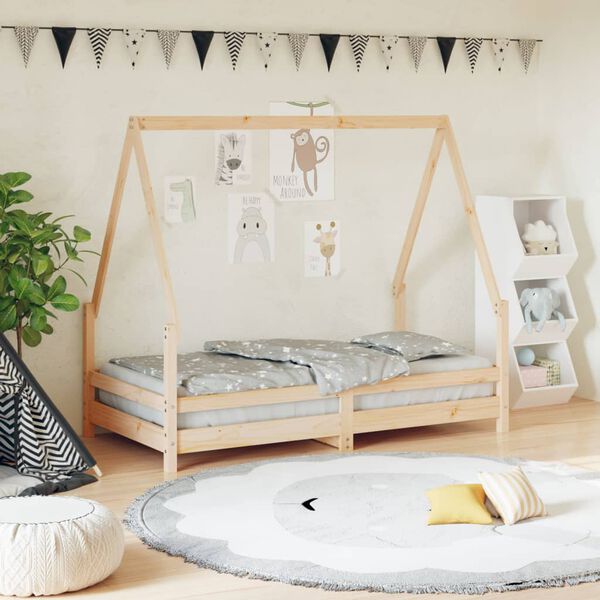 vidaXL Kids Bed Frame 80x160 cm Solid Wood Pine
