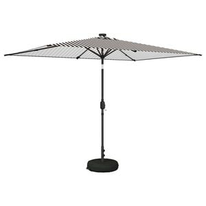 vidaXL Garden Parasol with LED Lights and Base 2 x 3 m Polyester