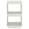 vidaXL Book Cabinet White 40x35x71 cm Solid Pinewood