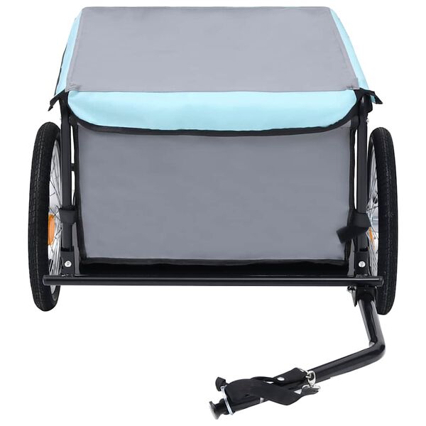 vidaXL Bike Trailer Black and Blue 65 kg