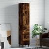 vidaXL Highboard Smoked Oak 34.5x34x180 cm Engineered Wood