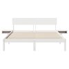 vidaXL Bed Frame with Headboard White 160 x 200 cm Solid Pine Wood