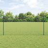 vidaXL Fence with Post Green 1.2 x 10 m Steel and PVC