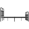 vidaXL Metal Bed Frame without Mattress with Footboard Black 140x190cm