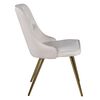 Venture Home Dining Chairs 2 pcs Velvet Deluxe Velvet Beige and Brass
