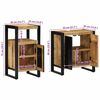 vidaXL Bathroom Furniture Set 2 pcs Brown and Black Solid Mango Wood