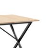vidaXL Dining Table X-Frame 180x90x75 cm Solid Wood Pine and Steel