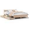 vidaXL Bed Frame without Mattress 135x190 cm Double Solid Wood Pine