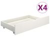 vidaXL Bed Frame without Mattress White Solid Pine Wood 140x200 cm