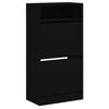 vidaXL Shoe Cabinet Black 60x34x116 cm Engineered Wood