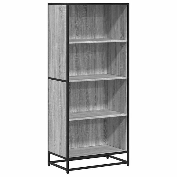 vidaXL Bookcase Grey Sonoma 60x35x139 cm Engineered Wood