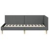 vidaXL Corner Bed Frame with Headboard Dark Grey 80 cm x 200 cm Velvet