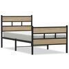 vidaXL Metal Bed Frame without Mattress Sonoma Oak 90x200 cm