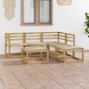 vidaXL 6 Piece Garden Lounge Set Green Impregnated Pinewood