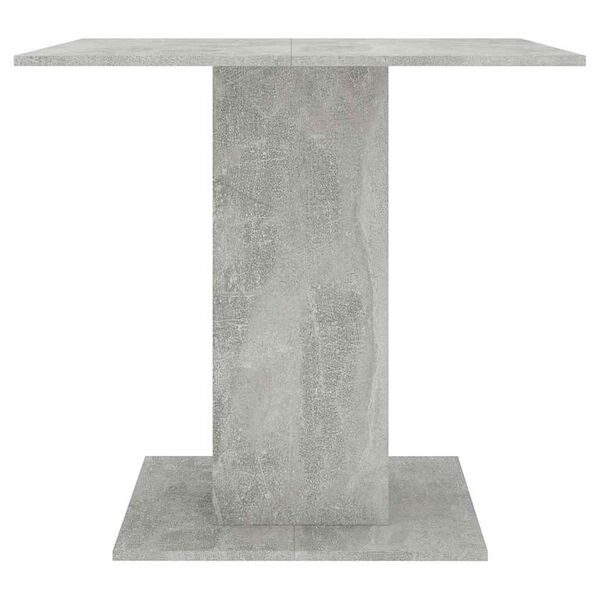 vidaXL Dining Table Concrete Grey 80x80x75 cm Engineered Wood