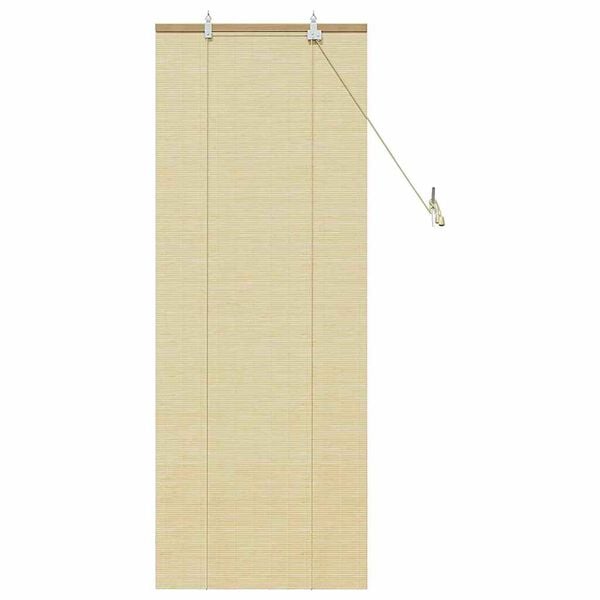 vidaXL Roller Blind with Curtains Manual Nature 60 x 160 cm Bamboo