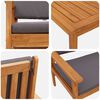 vidaXL Garden Sofa Set with Cushion 2 pcs Brown Solid Acacia wood