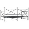 vidaXL Daybed with Trundle without Mattress Black 100x200 cm Steel