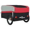 vidaXL Bike Trailer Black and Red 45 kg Iron