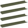 vidaXL Floating Shelf 4 pcs Olive Green 60 x 9 x 2.5 cm Steel