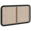 vidaXL Headboard with Headboard Black 100 x 55 x 3 cm Rattan