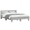 vidaXL Bed Frame without Mattress Grey Sonoma 140x190 cm