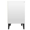 vidaXL Bed Cabinets with Metal Legs High Gloss White 40x30x50 cm