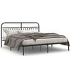 vidaXL Metal Bed Frame without Mattress with Headboard Black 183x213cm