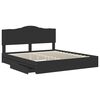 vidaXL Storage Bed with Headboard Black 200 x 200 cm Engineered Wood