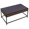 vidaXL Coffee Table with Infinity LED Brown Oak 90x50x41 cm