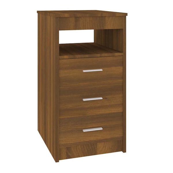 vidaXL Drawer Cabinet Brown Oak 40x50x76 cm Engineered Wood