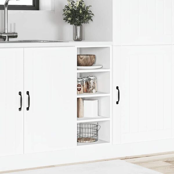 vidaXL Bottom Cabinet Riga White 30x44.5x81.5 cm Engineered Wood