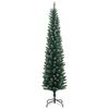 vidaXL Artificial Slim Christmas Tree 300 LEDs 180 cm