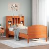 vidaXL Bookcase Bed without Mattress Wax Brown 100x200cm Solid Wood Pine