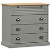 vidaXL Chest of Drawers VIGO Grey 80x40x76 cm Solid Wood Pine