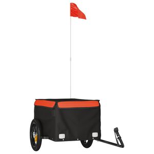 vidaXL Bike Trailer Black and Red 30 kg Iron