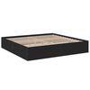 vidaXL Bed Frame without Mattress Black 200x200 cm