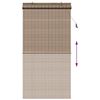 vidaXL Roller Blind with Curtains Manual Brown 120 x 220 cm Bamboo