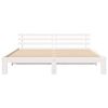 vidaXL Bed Frame with Headboard White 200 x 200 cm Solid Pine Wood