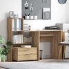 vidaXL Desk Artisan Oak 131.5 x 50 x 106.5 cm Engineered Wood