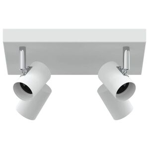 vidaXL Ceiling Spotlight with Spotlights White 26 x 26 x 11.5 cm Metal