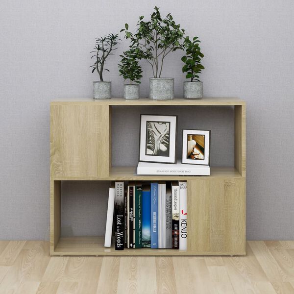 vidaXL TV Cabinet Sonoma Oak 80x24x63 cm Engineered Wood