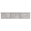 vidaXL Wall-mounted Drawer Shelf Concrete Grey 88x26x18.5 cm Engineered Wood